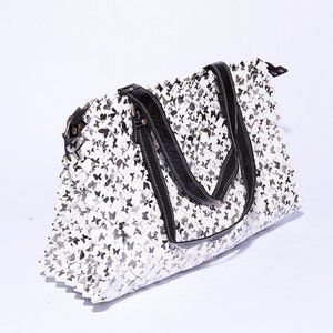 Tote, X Large, Butterfly pattern, wolven, recycled